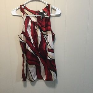 WHBM Silk Stretch Tank w/ Keyholes at Neck & Back